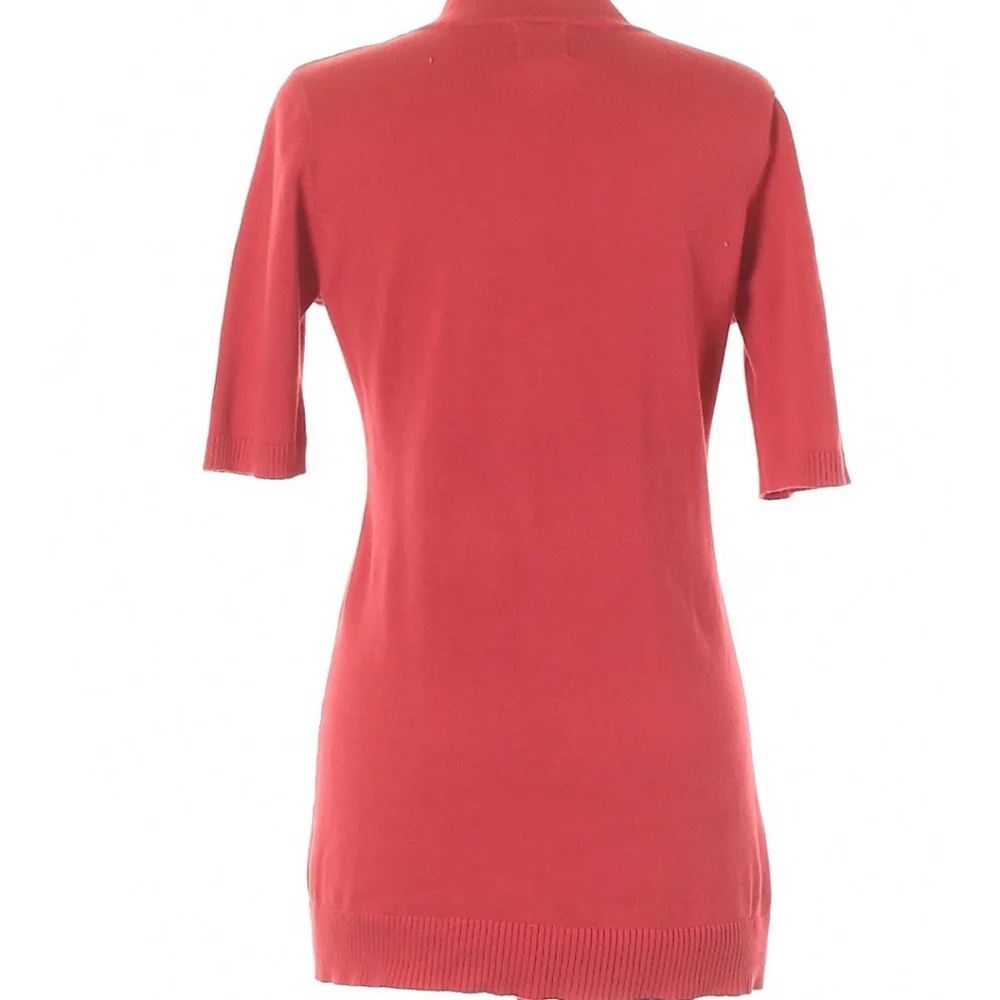 TABITHA Pink/Red Button Fitted 3/4 Sleeve Cardigan - Picture 2 of 11